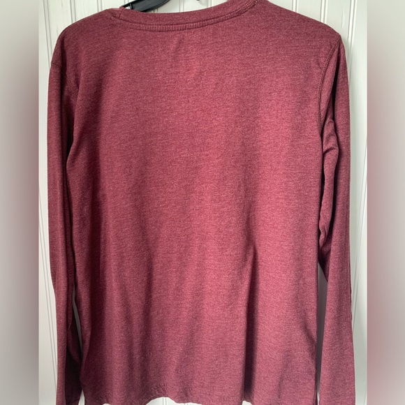 There A Bouts (18-20 Husky) Long Sleeve Maroon T-Shirt with Hold wording - Picture 3 of 3